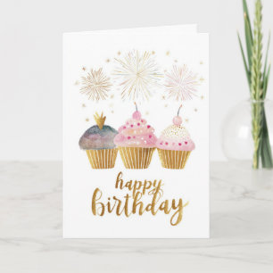 Pretty Cupcake Birthday Card