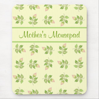 Pretty Custom Mousepad, Nostalgic Rosebuds Mouse Mat