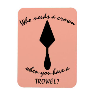 Pretty Custom Pink and Black Archaeologist Trowel Magnet
