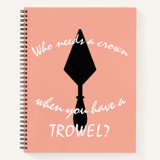 Pretty Custom Pink and Black Archaeologist Trowel Notebook