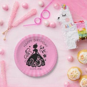 Pretty Custom Princess Birthday party Paper Plate