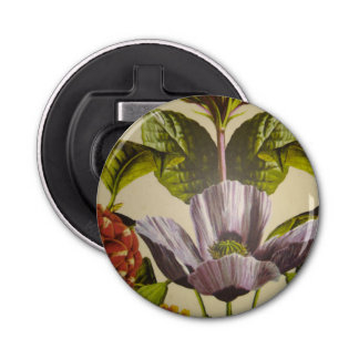 Pretty Custom Purple Flower Bottle Opener