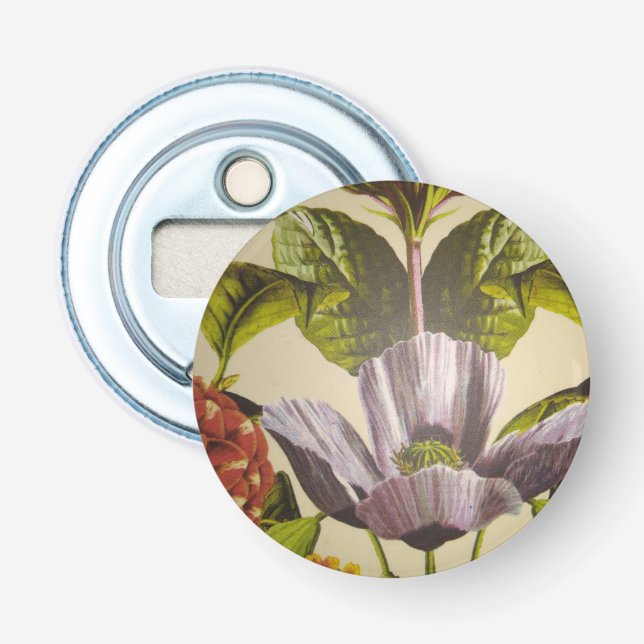 Pretty Custom Purple Flower Bottle Opener (Front)
