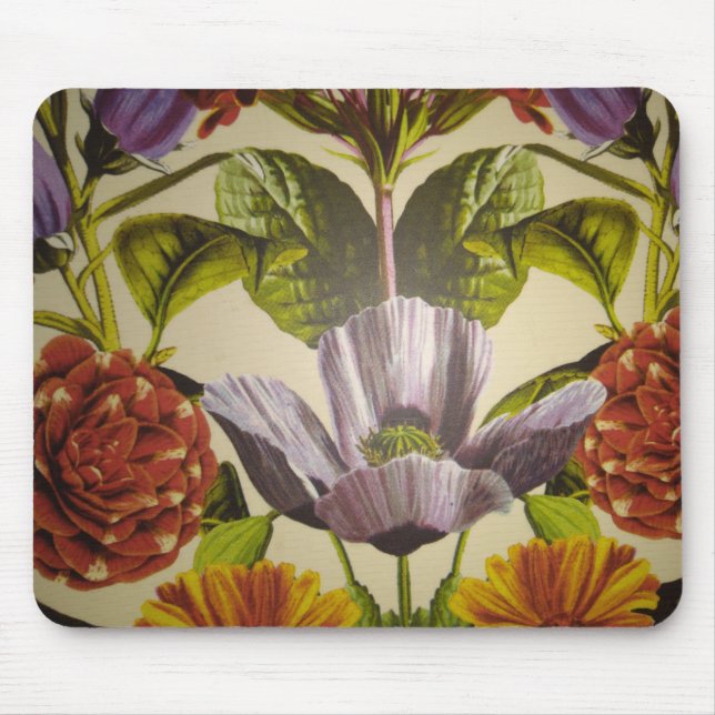 Pretty Custom Purple Flower Mousepad (Front)
