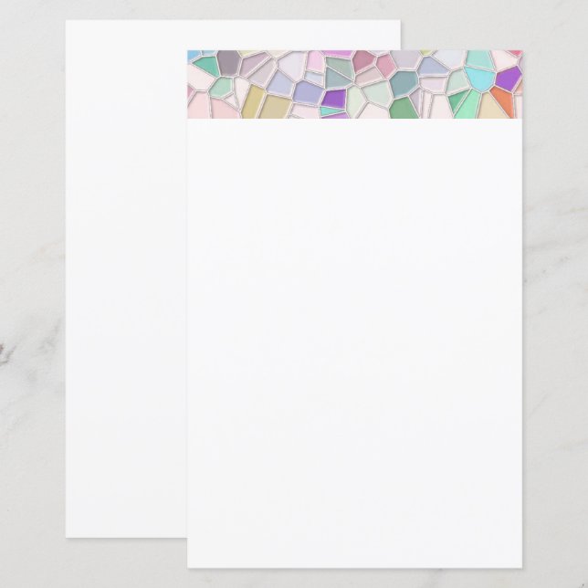 Pretty Cut Glass  Notepad White (Front/Back)