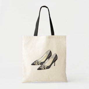 Pretty Cut Out Black High Heels Tote Bag