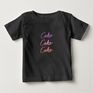 Pretty Cute Colourful Text Cake Baby T-Shirt