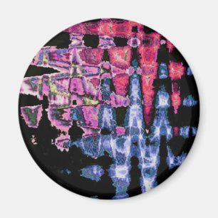 Pretty Cute Purple, Ash Grey, and Black Watercolor Magnet