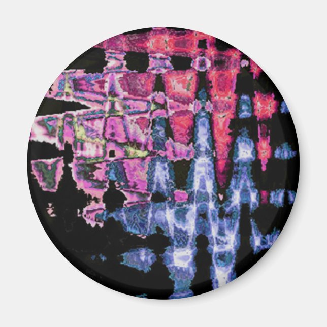 Pretty Cute Purple, Ash Grey, and Black Watercolor Magnet (Front)