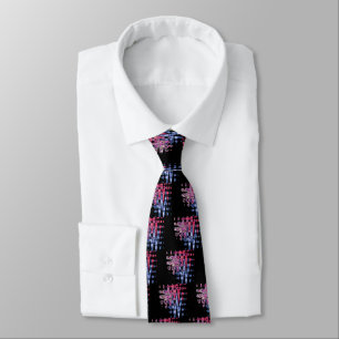 Pretty Cute Purple, Ash Grey, and Black Watercolor Tie
