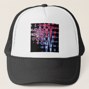 Pretty Cute Purple, Ash Grey, and Black Watercolor Trucker Hat