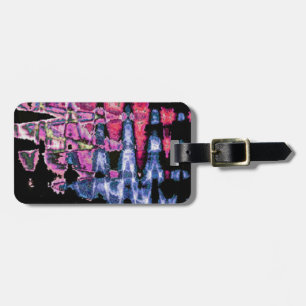 Pretty Cute Purple Ash Grey and Black Watercolors Luggage Tag