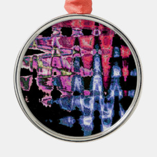 Pretty Cute Purple Ash Grey and Black Watercolors Metal Tree Decoration