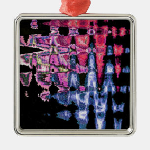 Pretty Cute Purple Ash Grey and Black Watercolors Metal Tree Decoration