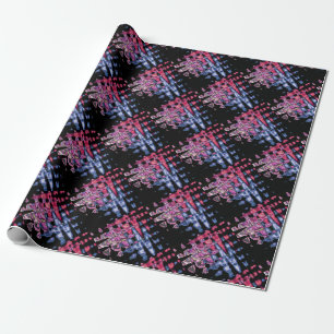 Pretty Cute Purple Ash Grey and Black Watercolors  Wrapping Paper