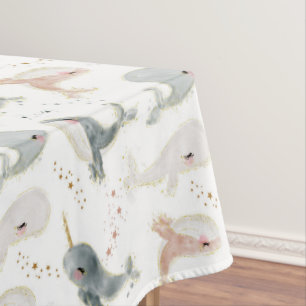 Pretty Cute Whale Ocean Sea Kids Party Favor Decor Tablecloth