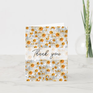 Pretty Daffodil Thank You Note Card