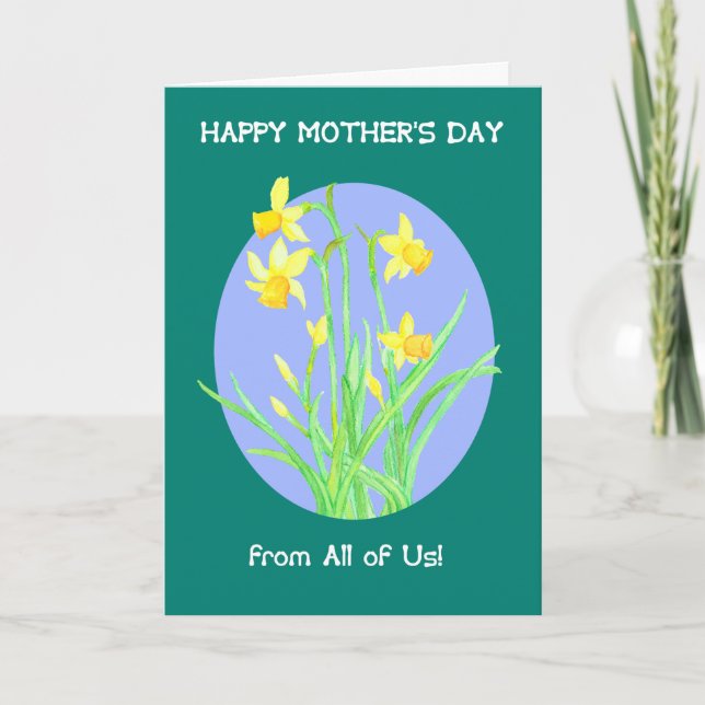 Pretty Daffodils From All of Us Mother's Day Card (Front)
