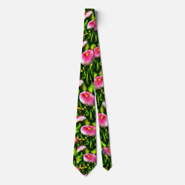 Pretty dahlia pattern tie (Front)