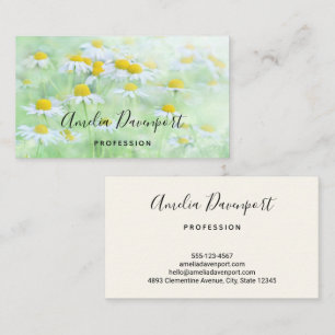 Pretty Daisies in a Field Photograph Business Card