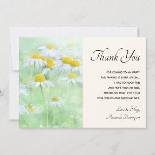 Pretty Daisies in a Field Photograph Thank You Card