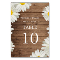 Pretty Daisies White Floral Rustic Wood Wedding