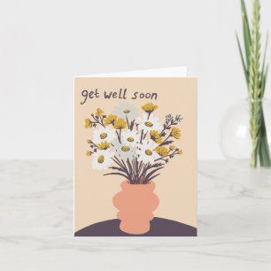 Pretty Daisy Bouquet CUSTOM Get Well Soon Card