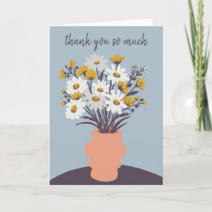 Pretty Daisy Bouquet CUSTOM Thank You Card