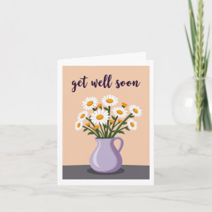 Pretty Daisy Bouquet Get Well Soon Card