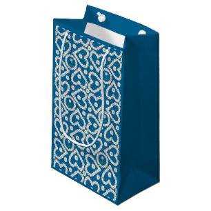 Pretty Daisy Chains on Blue, Custom Gift Bag