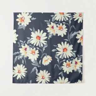 Pretty Daisy Floral: Seamless Print Tapestry