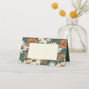 Pretty daisy flowers pattern guest name place card