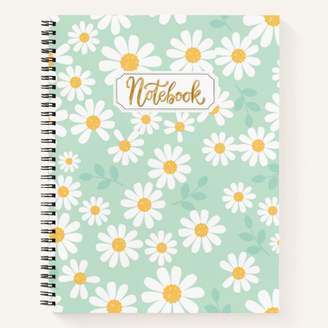 Pretty Daisy Pattern Notebook (Front)