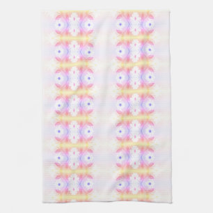 Pretty Daisy Print Tea-Towel with Pink Tea Towel