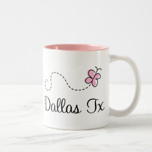 Pretty Dallas Texas T-shirt Two-Tone Coffee Mug