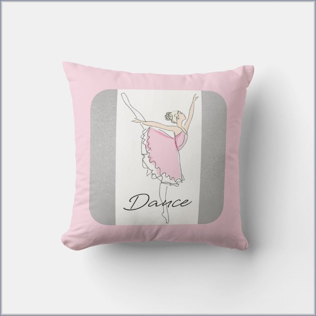 Pretty Dancing Ballerina in Pink Tutu Cushion (Creator Uploaded)