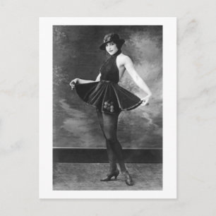 Pretty Dancing Girl, 1910s Postcard