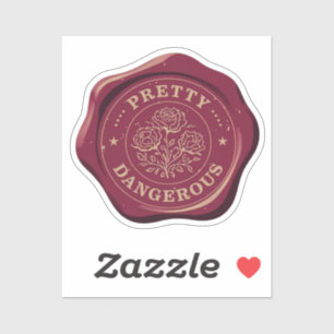 pretty dangerous seal wax sticker   historical man