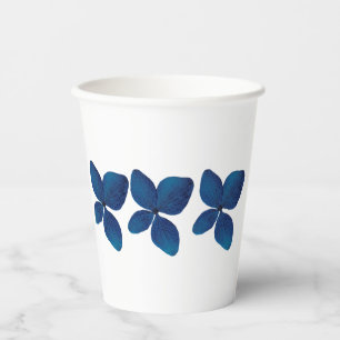 Pretty Dark Blue Orchids  Paper Cups