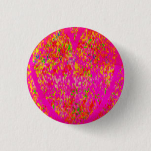Pretty dashing silky glowing pink with patterns 3 cm round badge