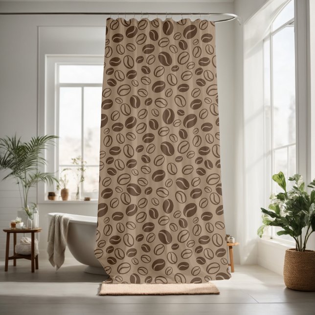 Pretty decorative coffee bean shower curtain (Creator Uploaded)