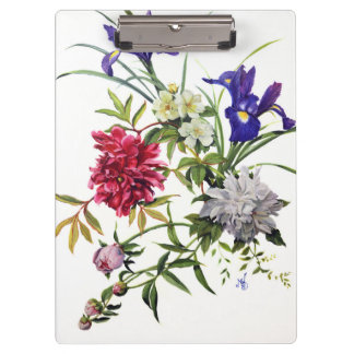 Pretty Decorative Flower File Folder Clipboard
