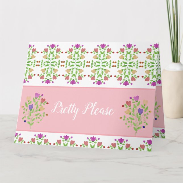 Pretty Delicate Patterned Card (Front)