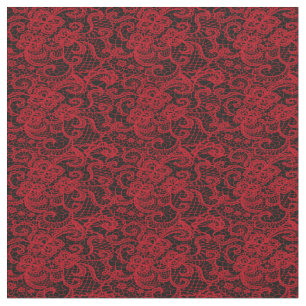 Pretty Delicate Red Lace Fabric