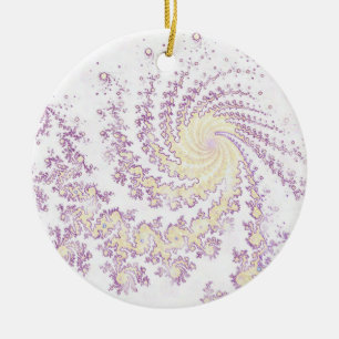 Pretty Delicate Swirling Pattern Ceramic Tree Decoration