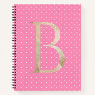 Pretty design polka dot pattern l Girly pink  Notebook