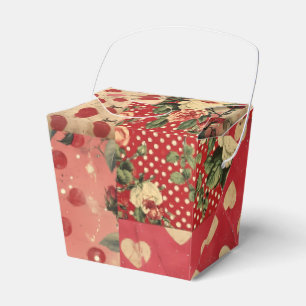 Pretty Distressed Look Vintage Shabby Chic Floral Favour Box