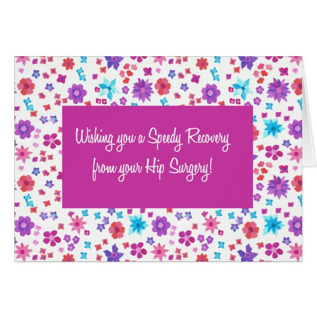 Pretty Ditsy Floral Get Well from Hip Surgery (Front Horizontal)