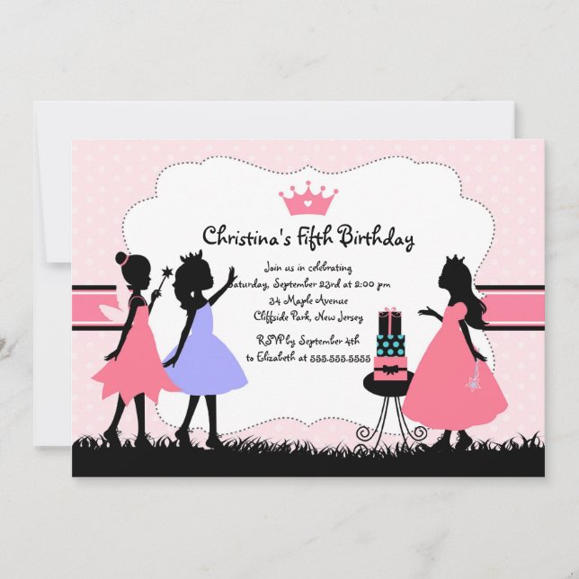 Pretty Diva Birthday Girl Party Invitations (Front)