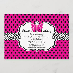 Pretty Diva Birthday Girl Party Invitations